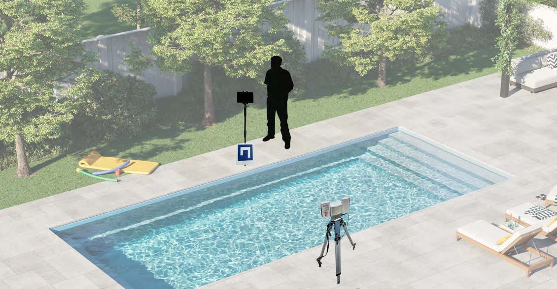Device positioning at the pool