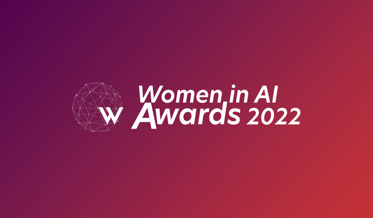 women in ai awards 2022 logo on gradient background